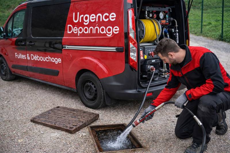 Débouchage haute pression et curage complet de réseau pluvial par camion hydrocureur dans la commune de L'Union (31240)
