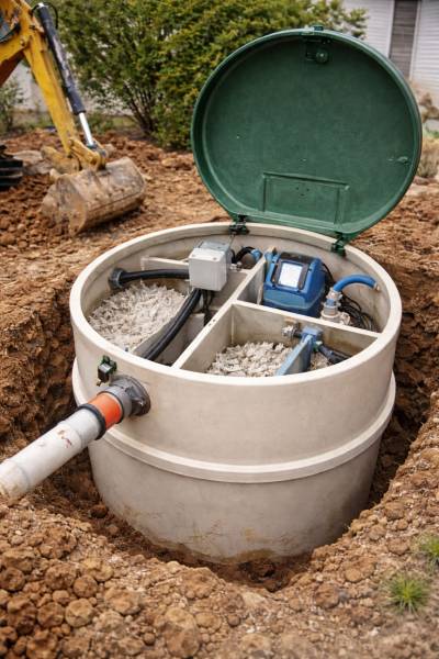 Installation de micro-station d’assainissement individuel à Castelnau d'estretefond