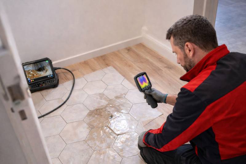 Détection de fuite invisible sous carrelage et parquet à Rouffiac-Tolosan – Plombier expert en fuites intérieures à Montrabé et Balma
