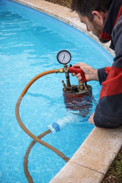 Recherche de fuite sur piscine coque ou liner avec test de pression à L’Union 31240
